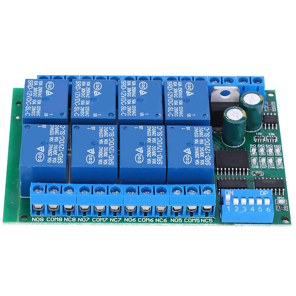 Relè scheda modulo di controllo apparecchi di distribuzione e controllo dell'energia relè programmabile per relè a 8 canali DC 12V