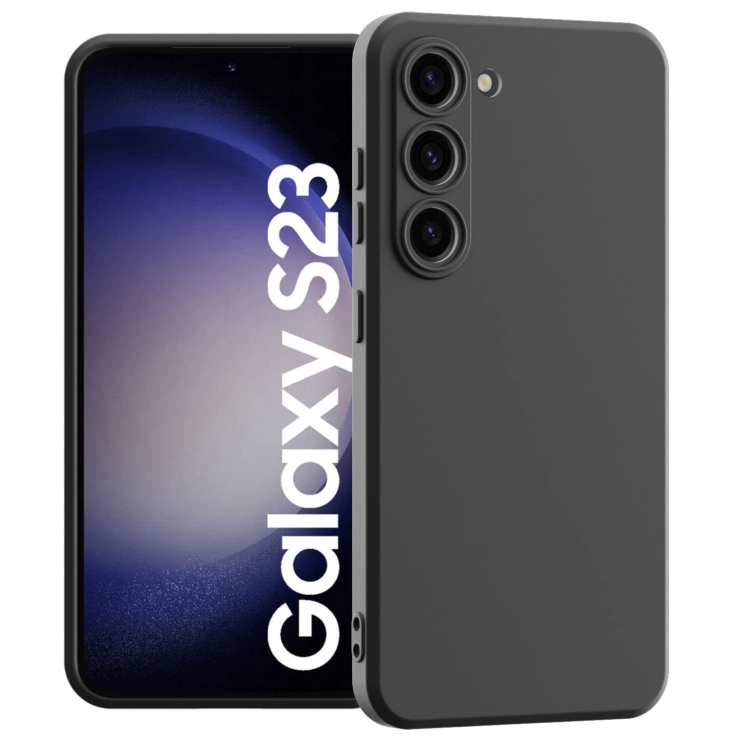 POWR Back Cover | Case for Samsung Galaxy S23 5G | Scratch Proof | Flexible | Matte Finish | Soft Silicon Mobile Cover (Black) (B0BW4CFP3V) Amazon Price History, Amazon Price Tracker