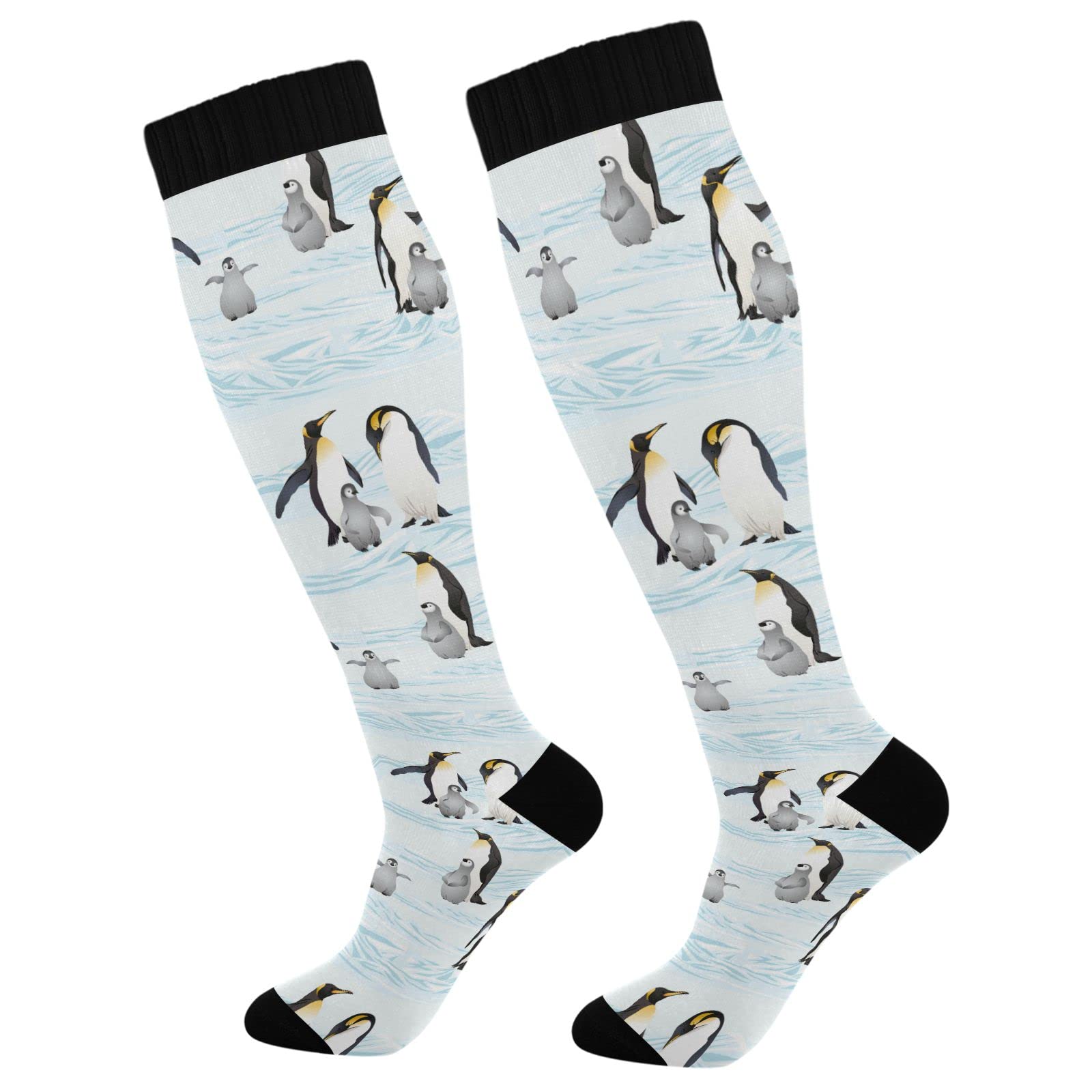 Wusikd Penguins Compression Socks for Women and Men Circulation Long Socks for Athletic Running 1