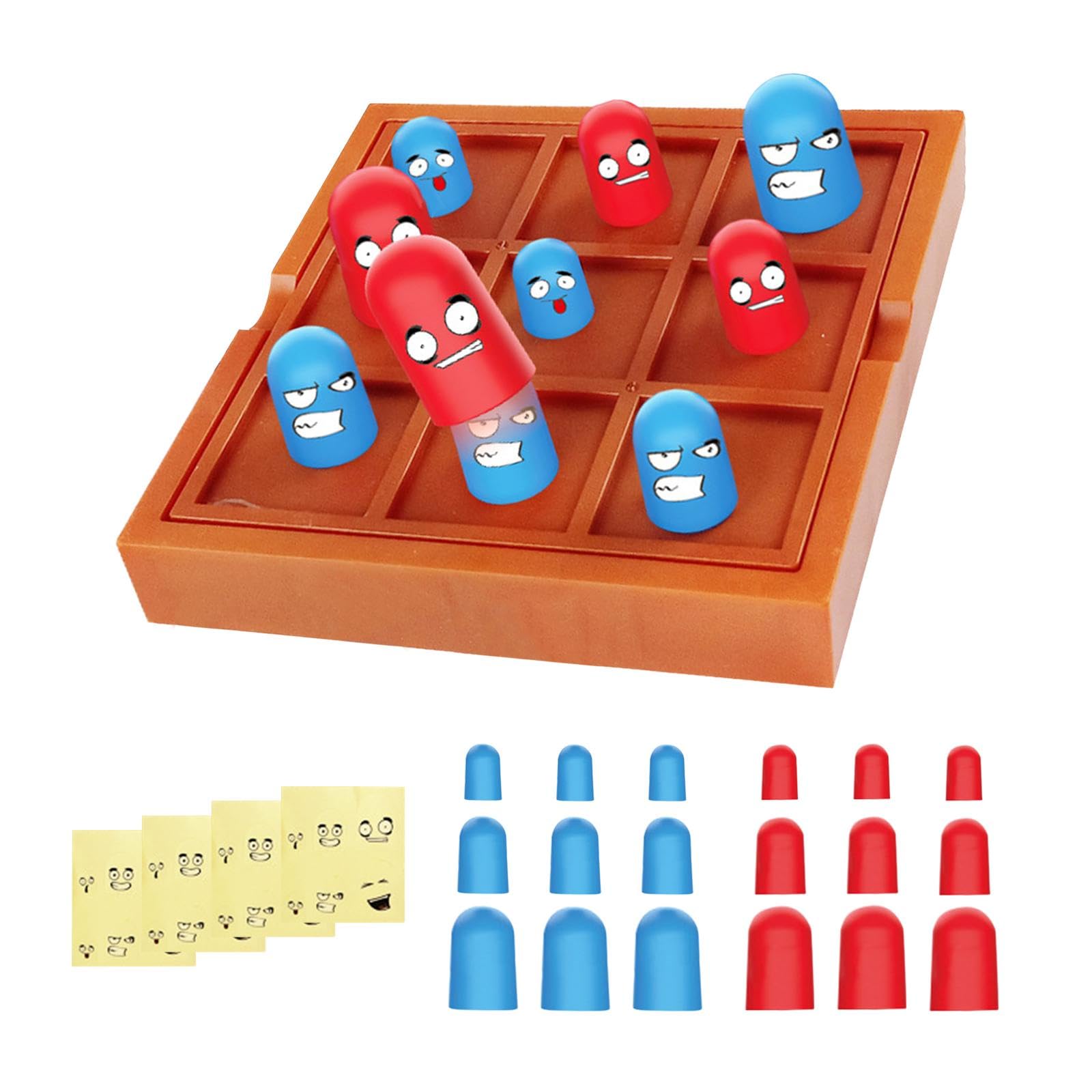 Mini Juego De Fieltro 3 En Raya - Set De 16 Piezas En 4 Colores, Juguete Educativo De Nueve Cuadrículas, Regalo Para Niños Y Adultos Para Casa Y Escuela