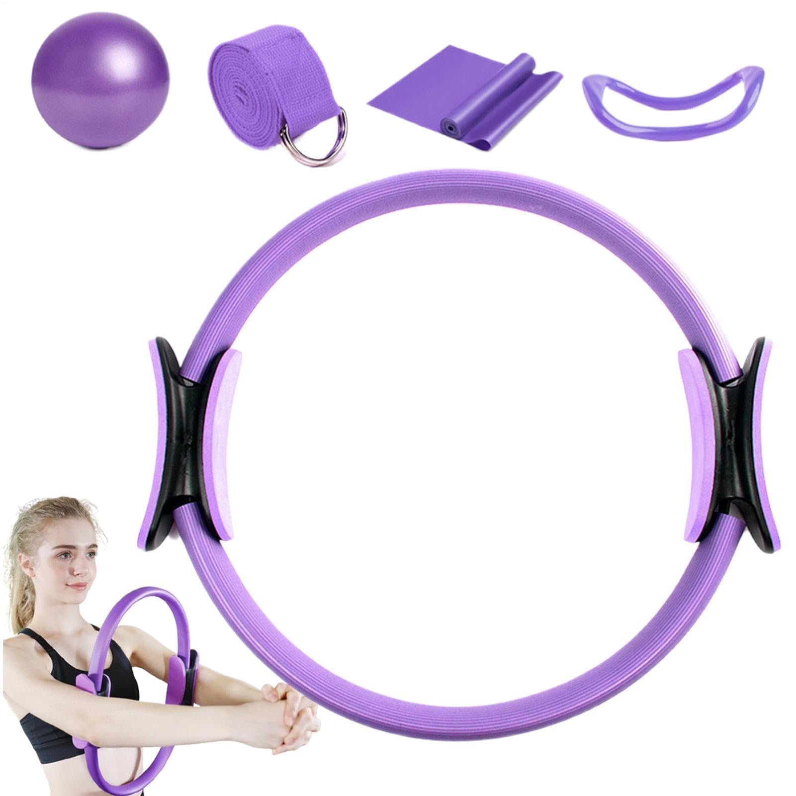 Pilates Set, Pilates Rings, Pilates Basic 5-Piece Set, Pilates Accessories for Home Workouts, for Stretching and Core strengthening