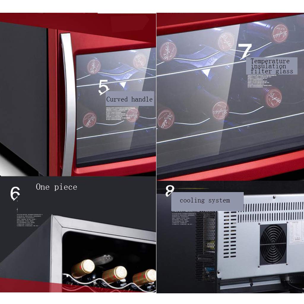 Ljlzxpbus Countertop Wine Cooler- White & Red Wine Fridge Chiller Wine Cooler Refrigerator - Freestanding Compact Mini Wine Fridge 8 Bottle Capacity, Digital Co on Fridge.com - View 6