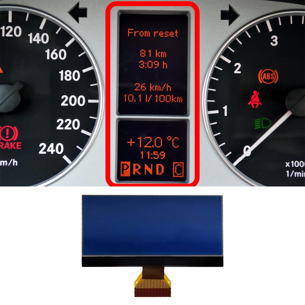 Schermo LCD adatto per Mercedes Classe A/B W169 W245 Instrument Cluster versione 8 Volt