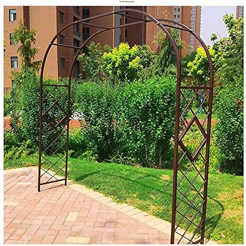 SSHHM Torbogen Garten Verzinktes Vierkantrohr für Kletterpflanzen Wetterfest und Freistehend Rosenbogen/C Cover