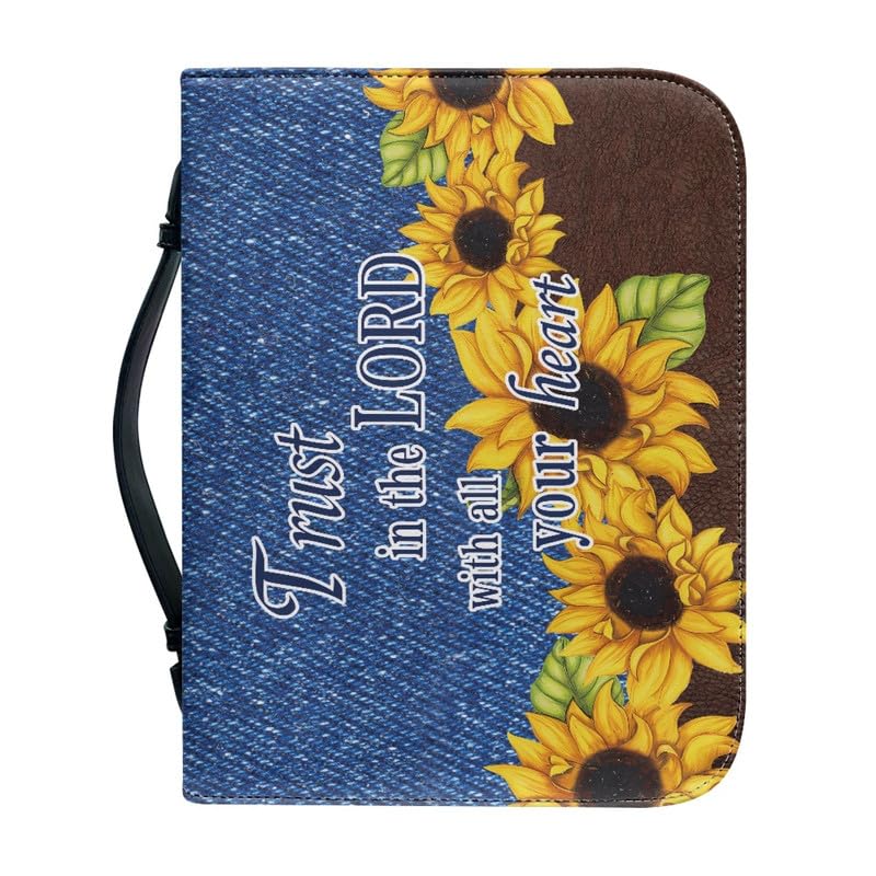 Garronmavis Lord Quote Bible Cover Case for Women Men Mom God Saying Bible Tote Bag Retro Arts Bible Accessories - 2XL