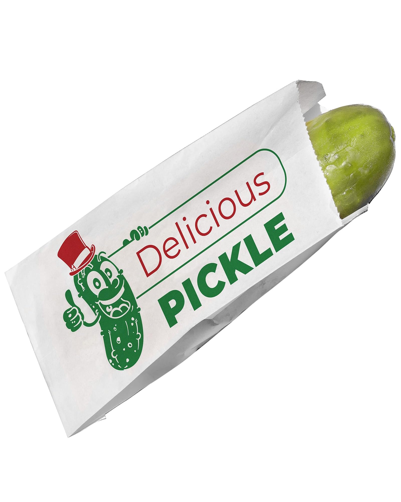 Durable Retro Design 6.5 in Dill Pickle Bag 50 Pk. Turn Your Party into a Carnival with Classic Vintage Paper Snack Sacks That Keep Pickles Fresh.