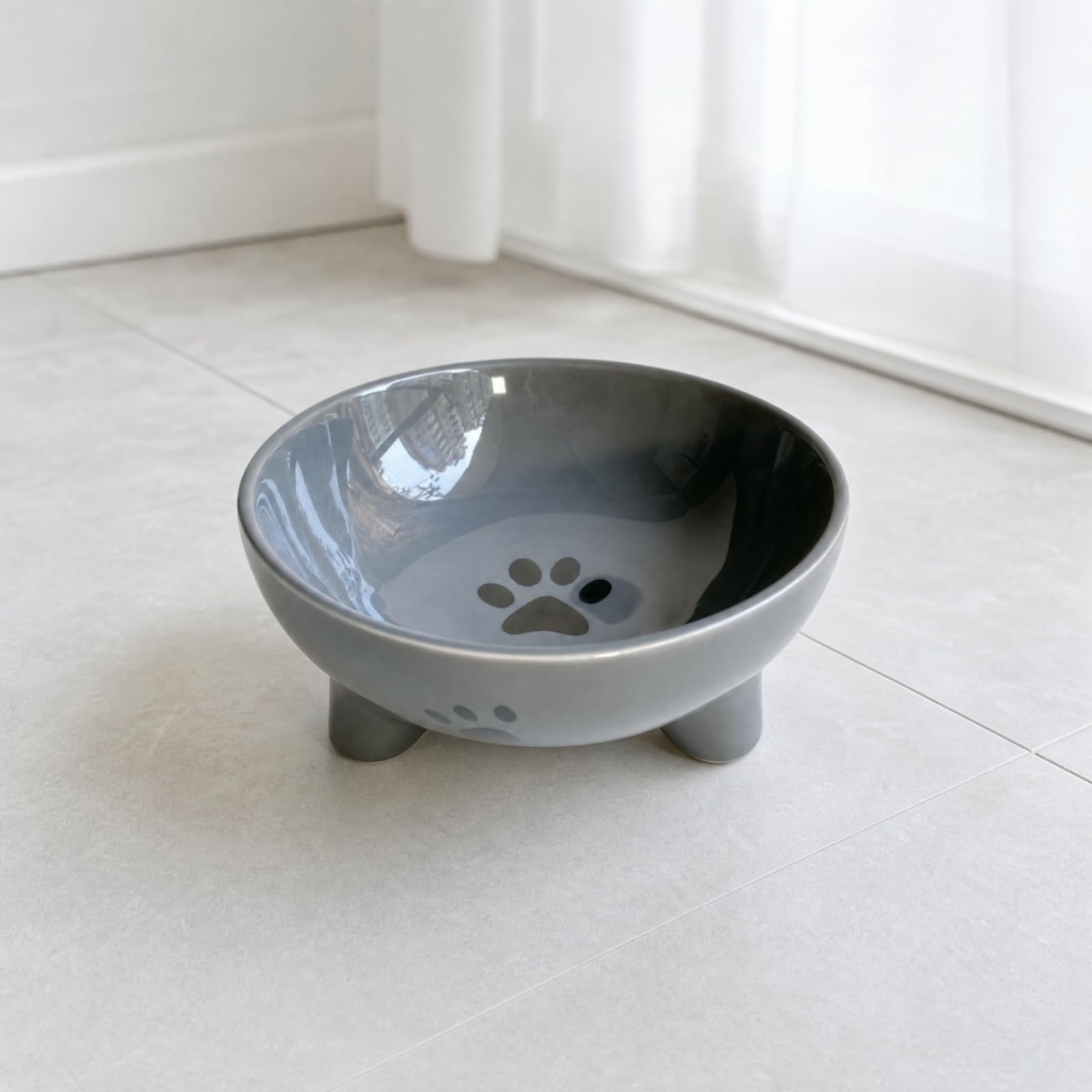 r Comida para Cerámico BOR Redonado y Soportes Equilibrados con corativas Interiores y Frontales Acuado para Beber Cómodamente Día,
