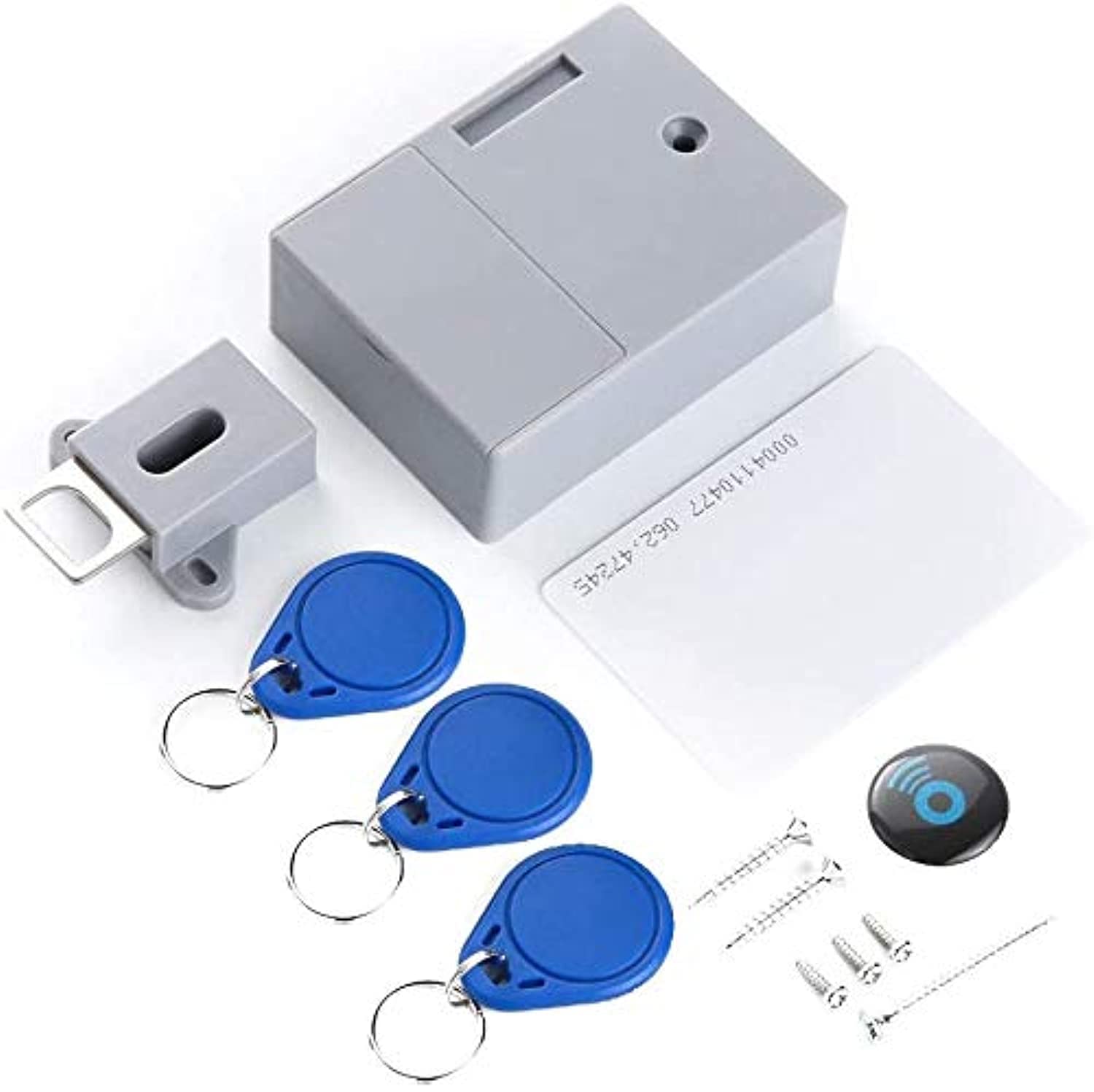 Smart Lock Battery Rfid Ic Card Sensor Cabinet Drawer Intelligent Diy Invisible Hidden Digital Lock Without Perforate Hole(2 or 3 key sets) (3)