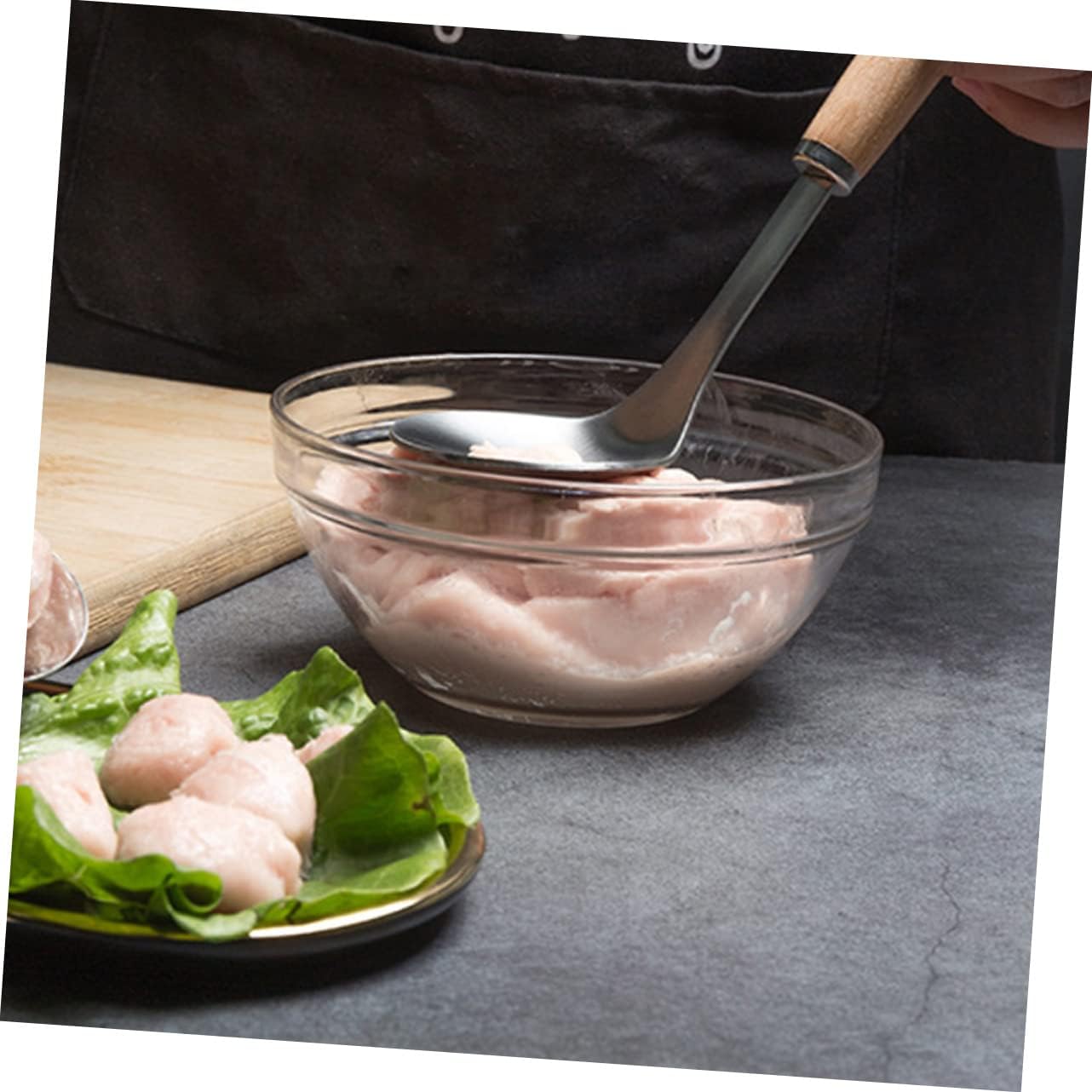 2pcs Glass Mixing Bowl for Dumpling Filling Bowl for Meat Salads and More Elegant Design for Home Parties Restaurants