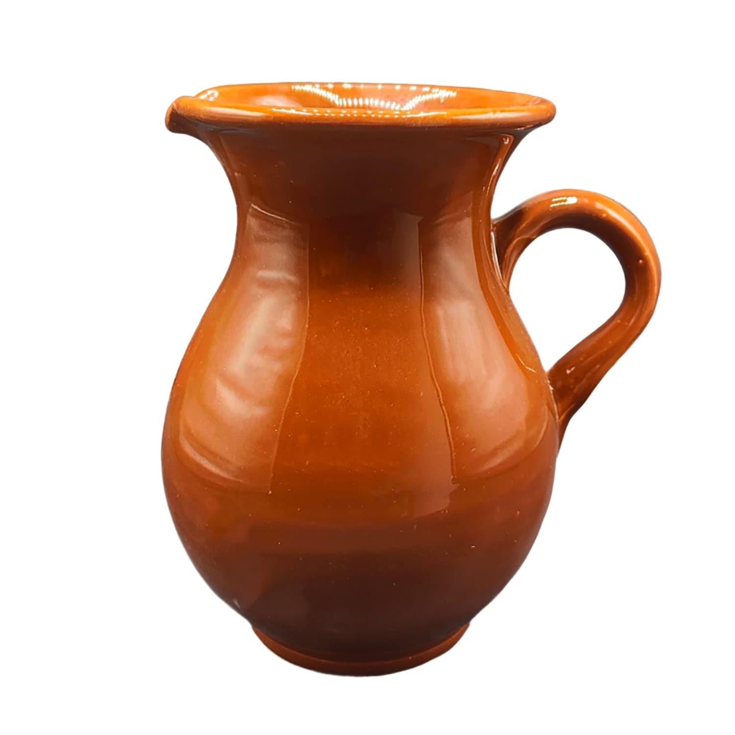 Brocca Artigianale in Terracotta Smaltata Stile Rustico Fatta a Mano – Acqua, Vino – Design Classico Altezza 18/20 cm 2307251102