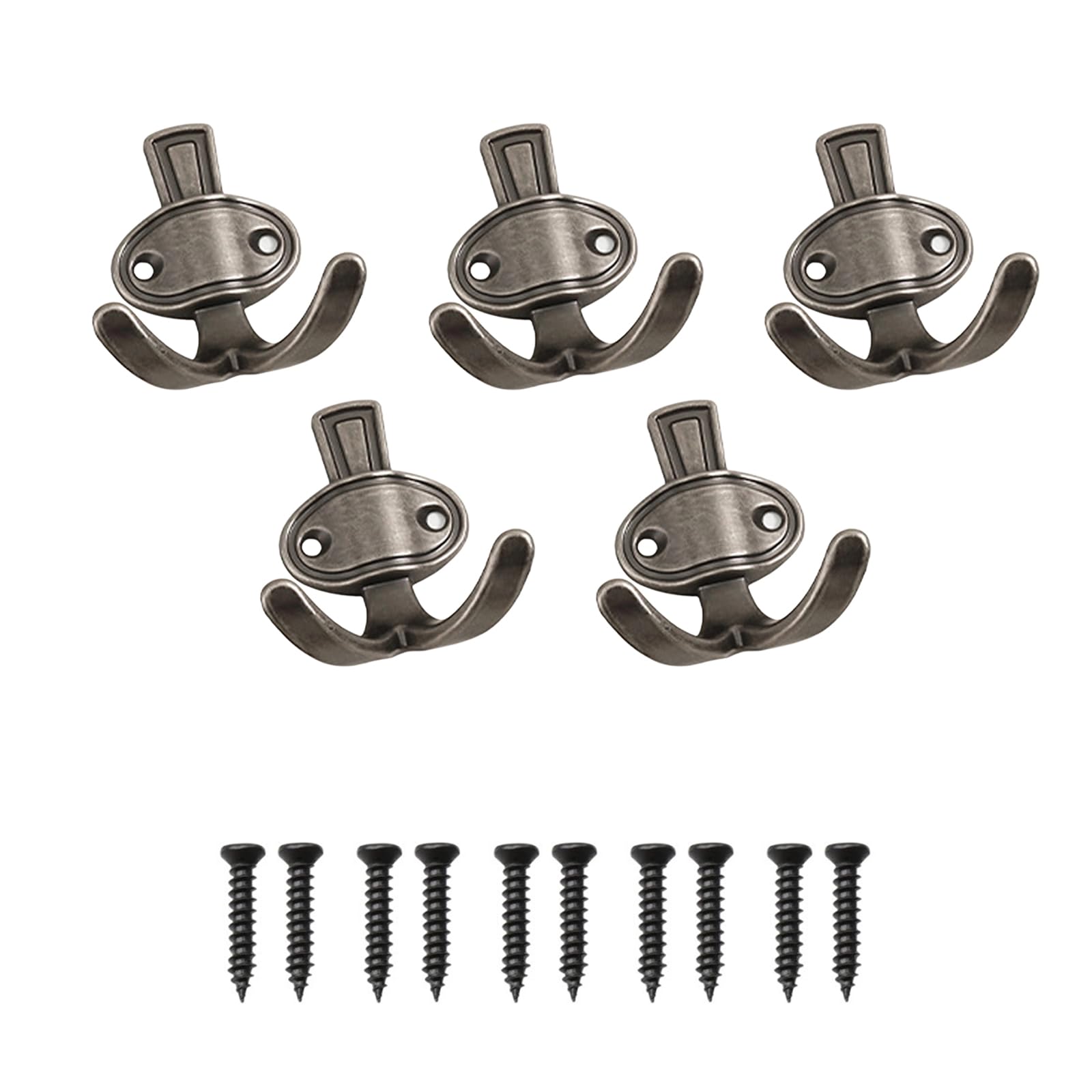 Poystng 5 Pieces Versatile Alloy Hooks Unique Design Space Saving Wall Hangers for Hanging Jackets Bags and Household Essential Contemporary Wall Hooks