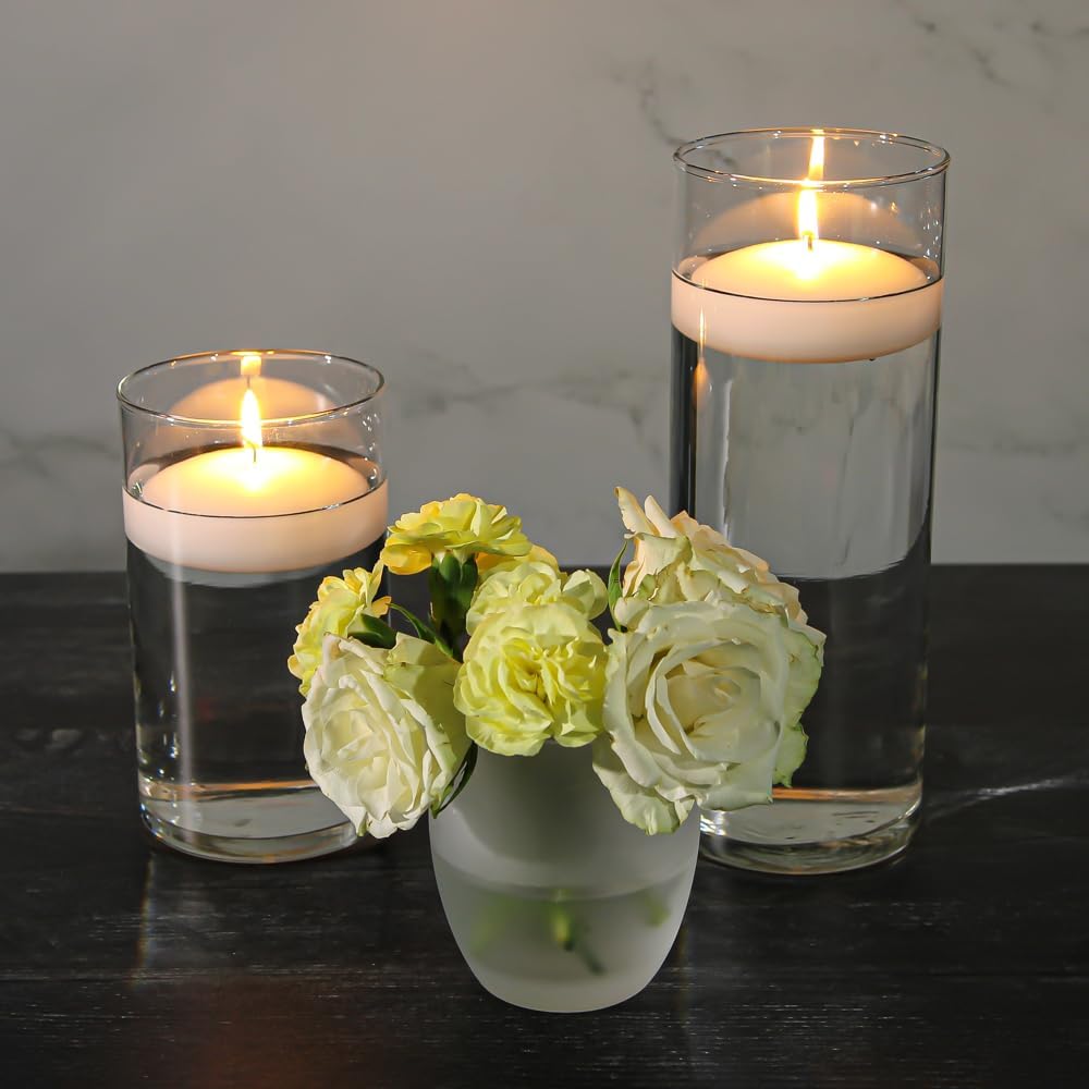 96 White Richland Floating Candles 3"