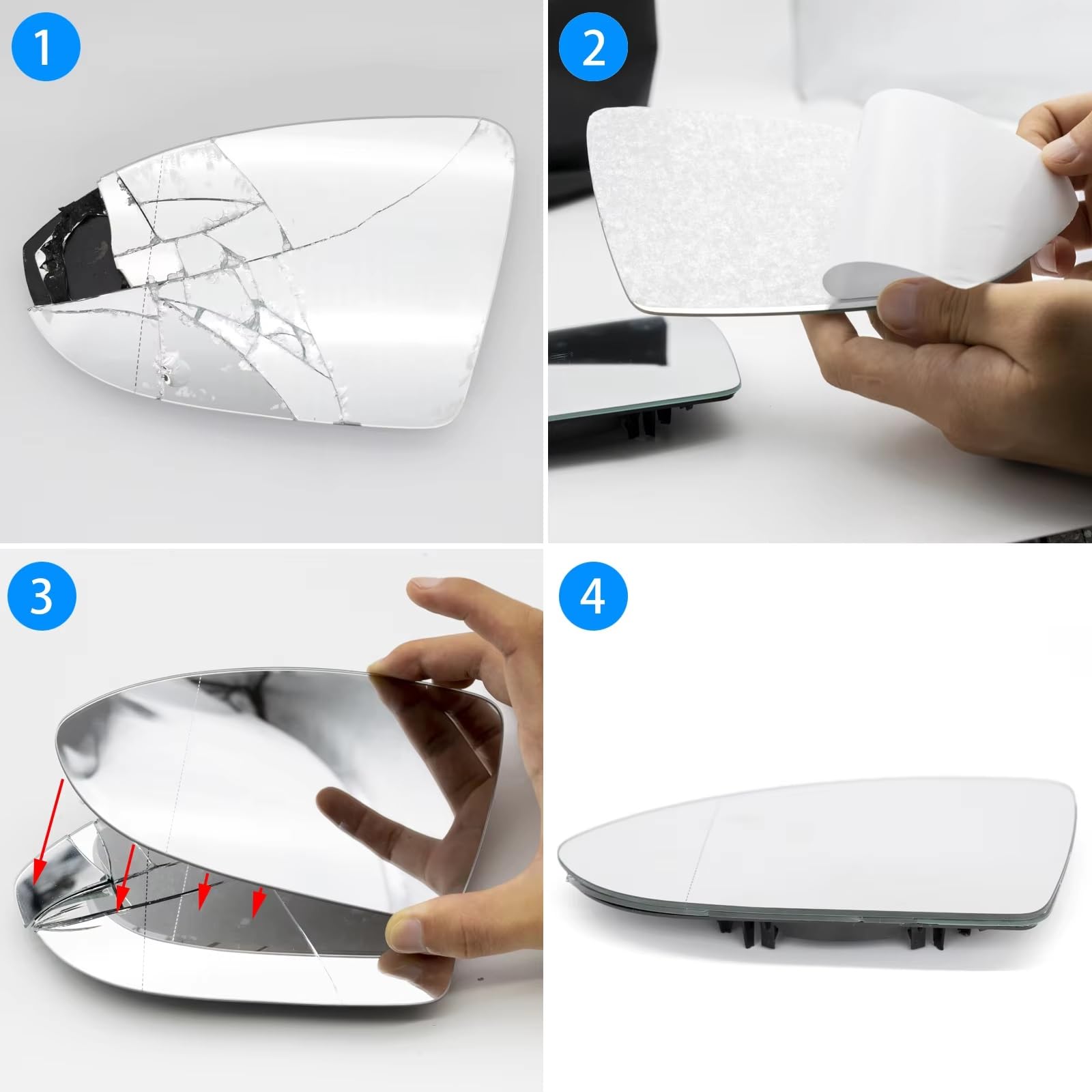 Universelles Spiegelglas Kompatibel Mit Opel Für Astra J 2009 2010 2011 2012 2013 2014 2015 2016. Seitenrückspiegelglas Mit Konvexer Oberfläche