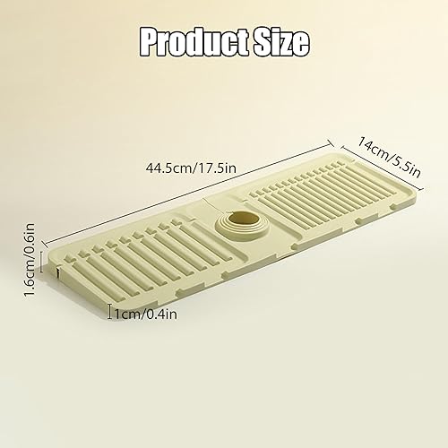 Miniatura 2 de Alfombrilla para grifo para fregadero de cocina, actualización premium 2024 protector contra salpicaduras de silicona mejorado con secado rápido y