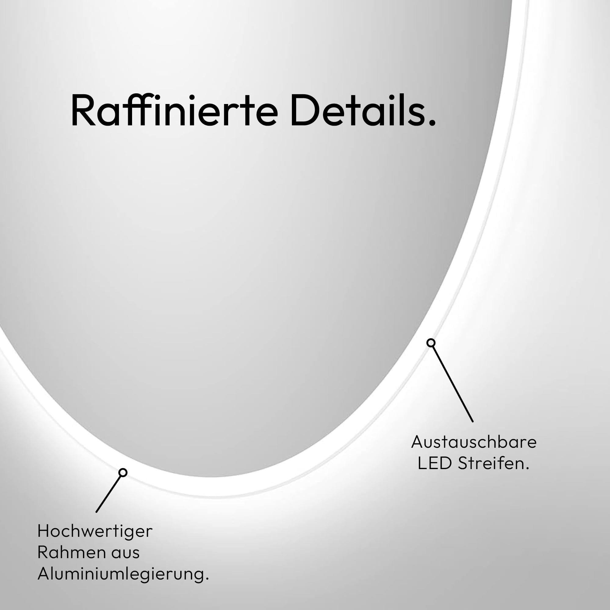 Specchio Da Bagno LED Talos Rotondo 60cm - Illuminazione A LED, Alluminio, Bianco Neutro - Foto 9