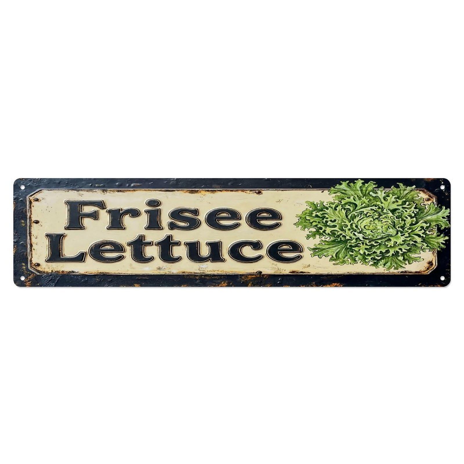 Vintage Frisee Lettuce Curly Farmhouse Metal Tin Sign
