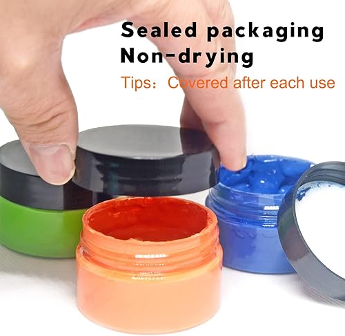 Miniatura 4 de 12 pinturas de pasta de tiza para plantillas, pasta de tiza para plantillas de pantalla de seda reutilizables, pintura de pizarra para manualidades