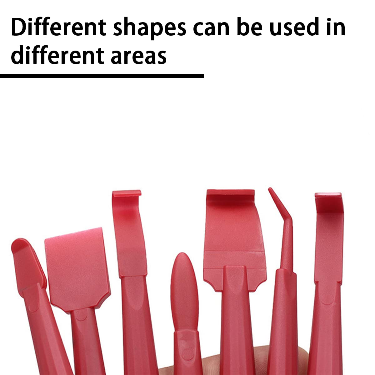 Kit 7 Strumenti Per Vinyl Wrapping Auto - Spatole Flessibili AntiGraffio, Rosso - Foto 5