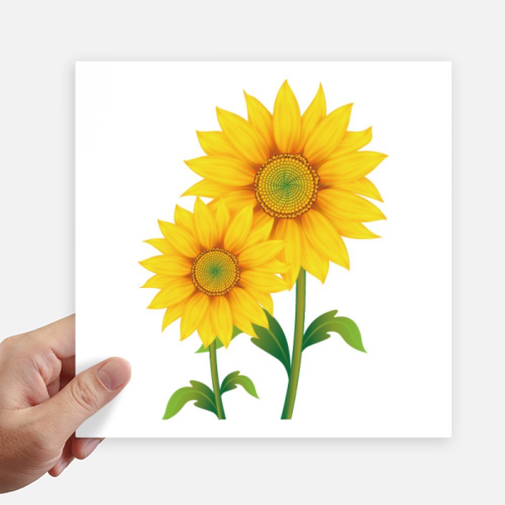 Pegatinas de pared de girasol amarillo y vinilos decorativos de 20 cm para moto y portátil