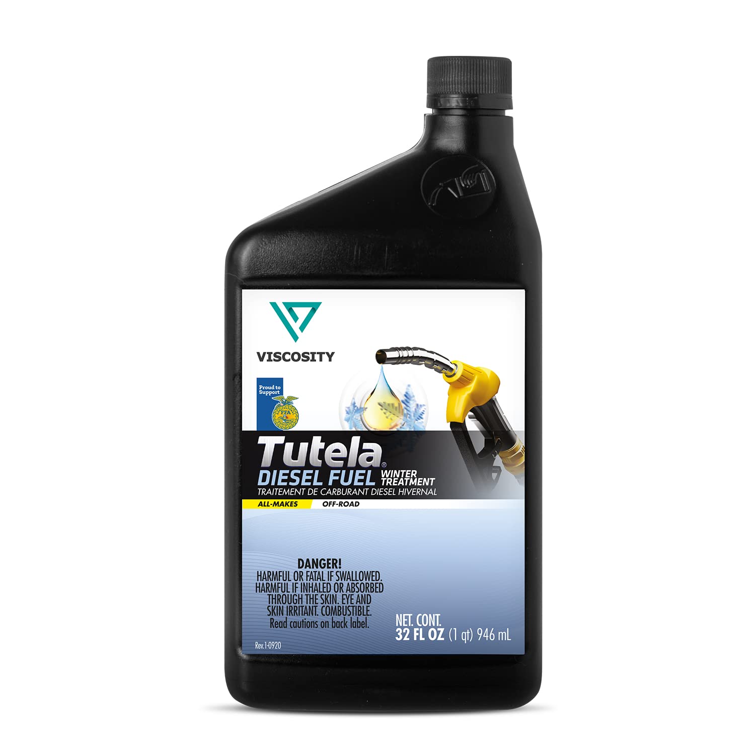 VISCOSITY TUTELA Diesel Fuel Winter Treatment - Compatible with Tractors, Construction, Industrial, and Off-Highway Equipment - 1 Quart - 77359DX3US