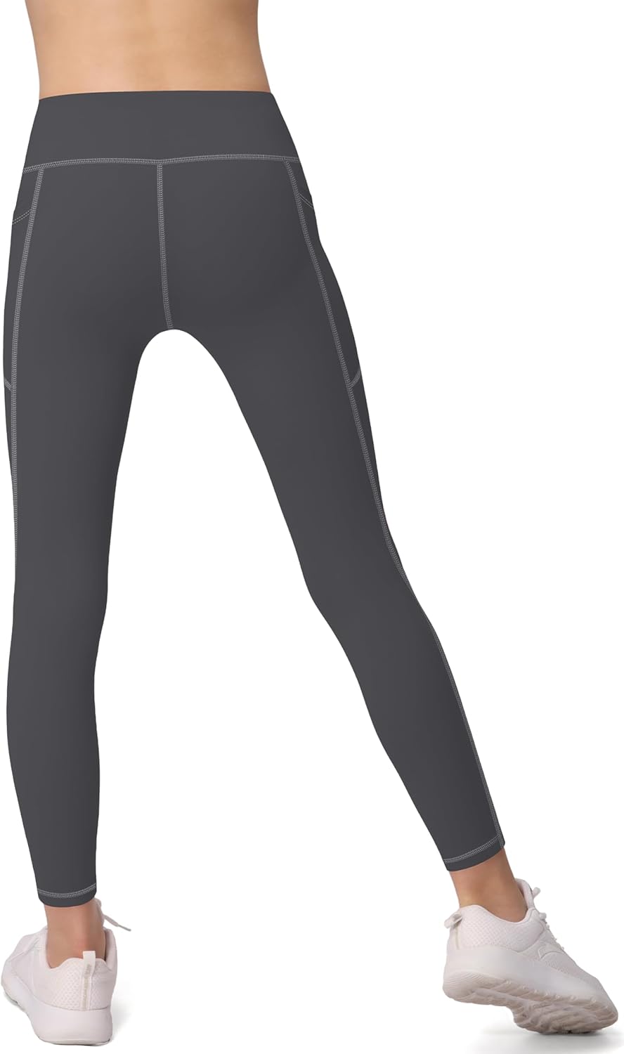 AENLLEY Girls Activewear Leggings with 2 Pockets - Kids Dance Workout Yoga Pants for Athletic Pack of 3 - Image 3