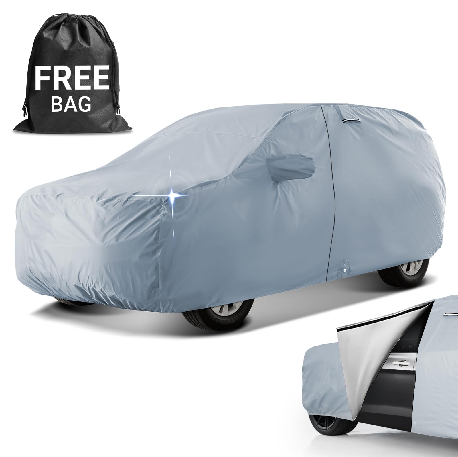 Photo 1 of Coverland Premium SUV Car Covers for Automobiles | Car Cover Waterproof All Weather Snow | Ideal for Indoor and Outdoor Use, Firts SUV (210-216 inch) SUV Fit Length (210" To 216")