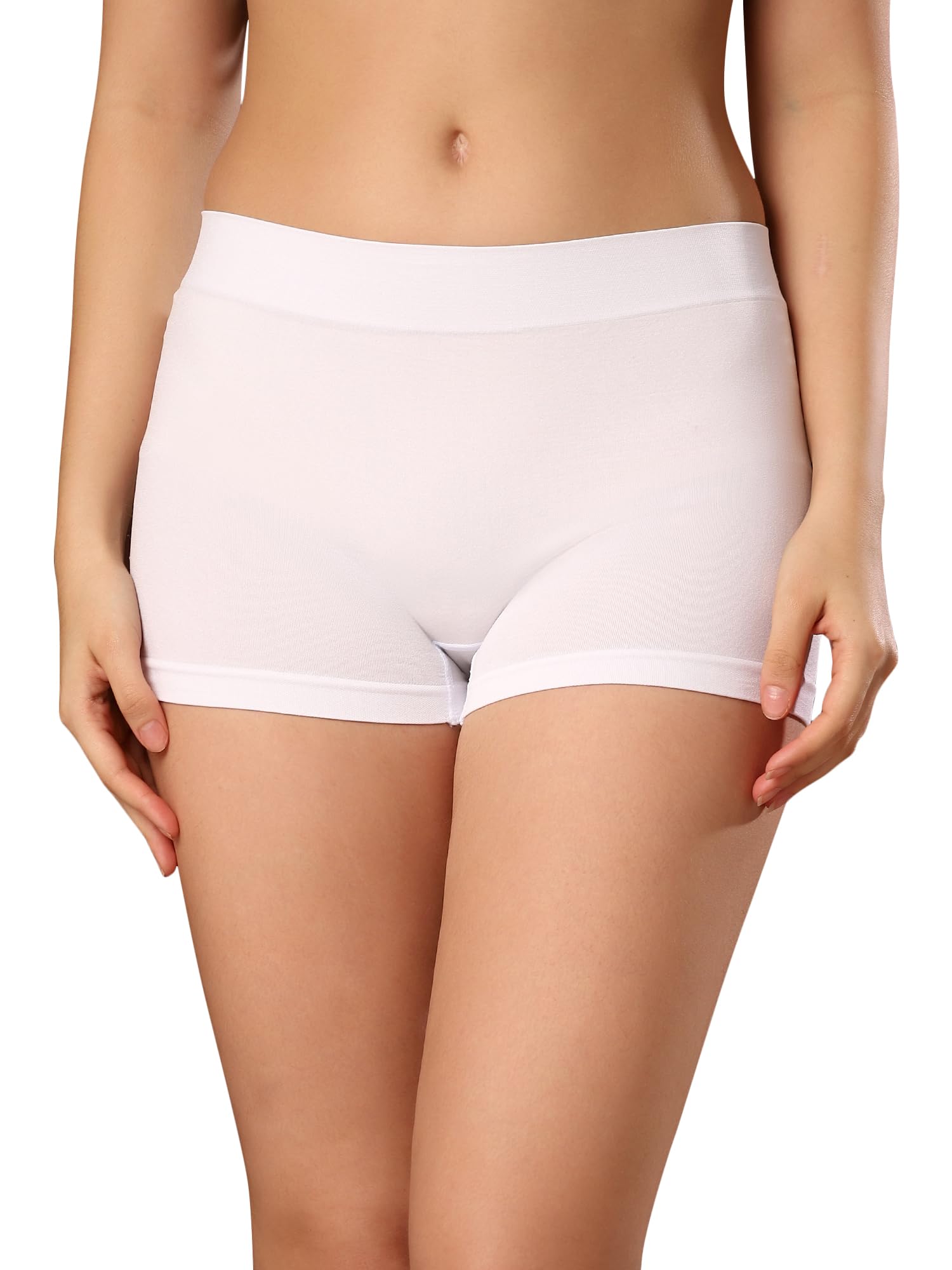 paavki Women's High Coverage Hosiery Fabric Stretchable Boyshorts Panties |Seamless Boxer Short Brief | Soft & Breathable Underwear - Moisture Wicking-picture-11