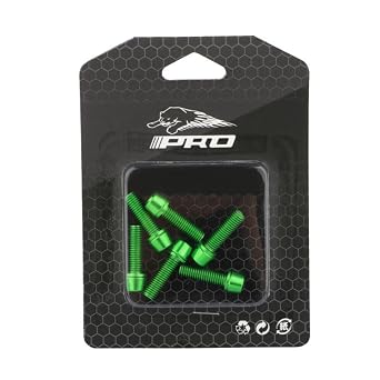Bike Stem Bolts, Green, 6PCS M5x18mm