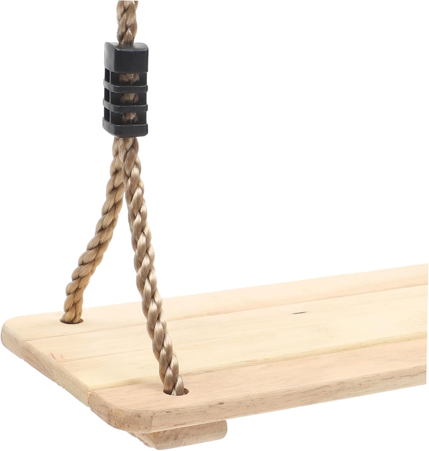 Wooden Hanging Swing for All-Season Outdoor Backyard Decorative Swing Easy-Maintenance Natural Wood Seat for Garden Entertainment and Fun