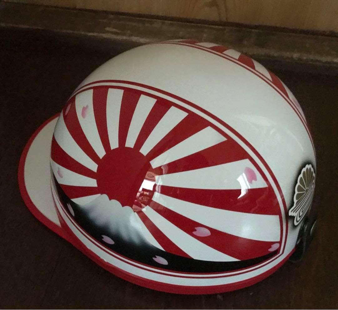 富士日章 コルク半 ヘルメット 旧車會 暴走族 ロケットカウル