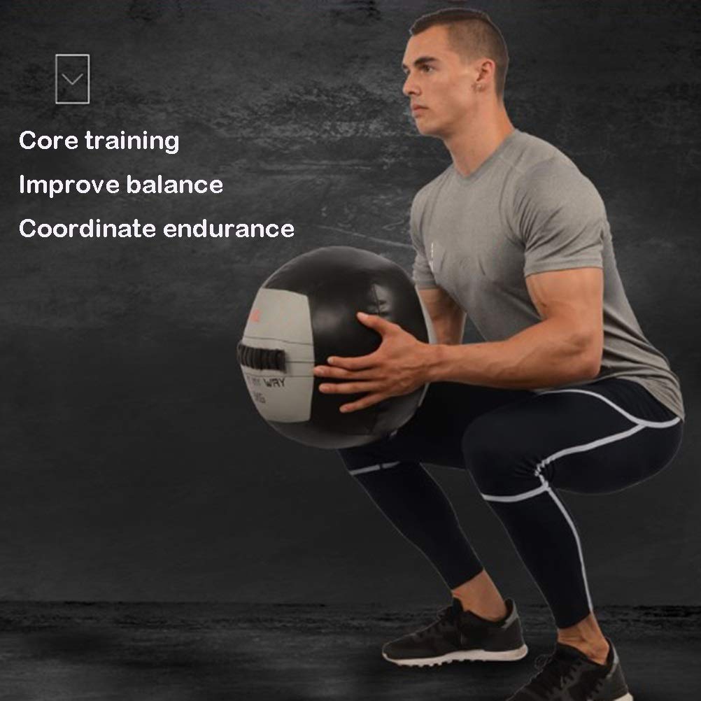 Palle AGYH mediche Morbido Palla Medica, Pelle Squash Pallone for Fitness, Usata for Il Training Muscolare, Core Training, Training Equilibrio, 3KG/4KG/5KG/6KG/7KG/8KG/9KG/10KG (Size : 5KG)