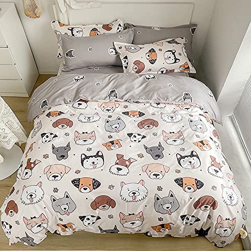WUMIUER Bettwäsche Set Schwarz Weiß Bettbezug und Kissenbezug für Einzelbett Doppelbett Daunendecke Bettdecke Cover Schlafzimmer Bettwaren