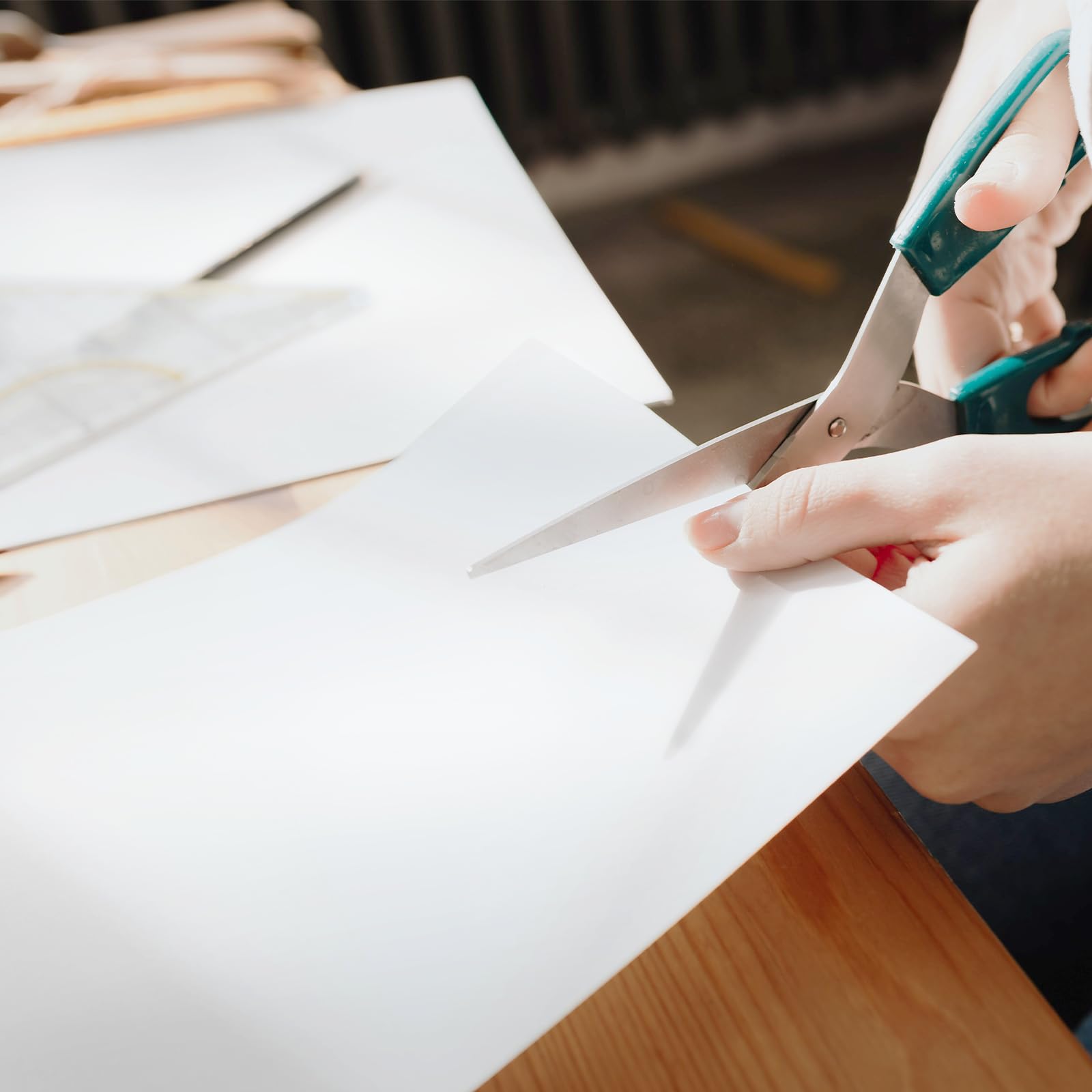 Goefun - Cartulina blanca brillante de 12 x 12 pulgadas, papel brillante para impresora, 80 libras, papel metálico perlado para Cricut, invitaciones y tarjetas, paquete de 100