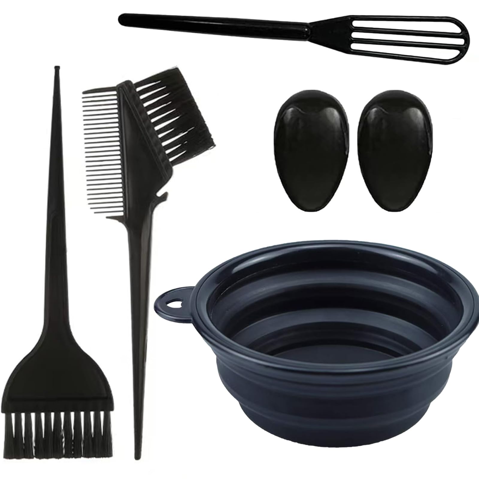 Set Di 5 Strumenti per Colorare Capelli, Kit Di Pennello per Tinta Capelli,Con Pennello a Due Lati, Pettine E Ciotola, Per Saloni E Fai Da Te
