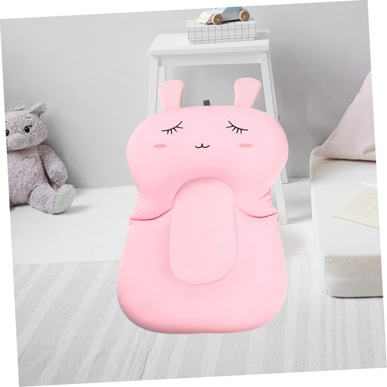 SHOWERORO Cojín De Baño Antideslizante para Bebés Soporte Suave y Cómodo para Recién Nacidos para Ducha y Bañera Color Rosa Princesa