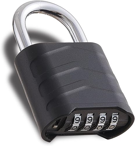 Candado de combinación de alta resistencia para casillero, candado de 4 dígitos, candado de gimnasio para unidad de almacenamiento de puerta de