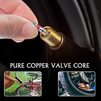 20 Pack Schrader Valve Stem Core Replacement with Tire Valves Stem Tool Remover for TPMS Air Conditioner Mini Split Car RV Truck Motocycle Dirt Bike Bicyle Tyre Leaking Repair Installation