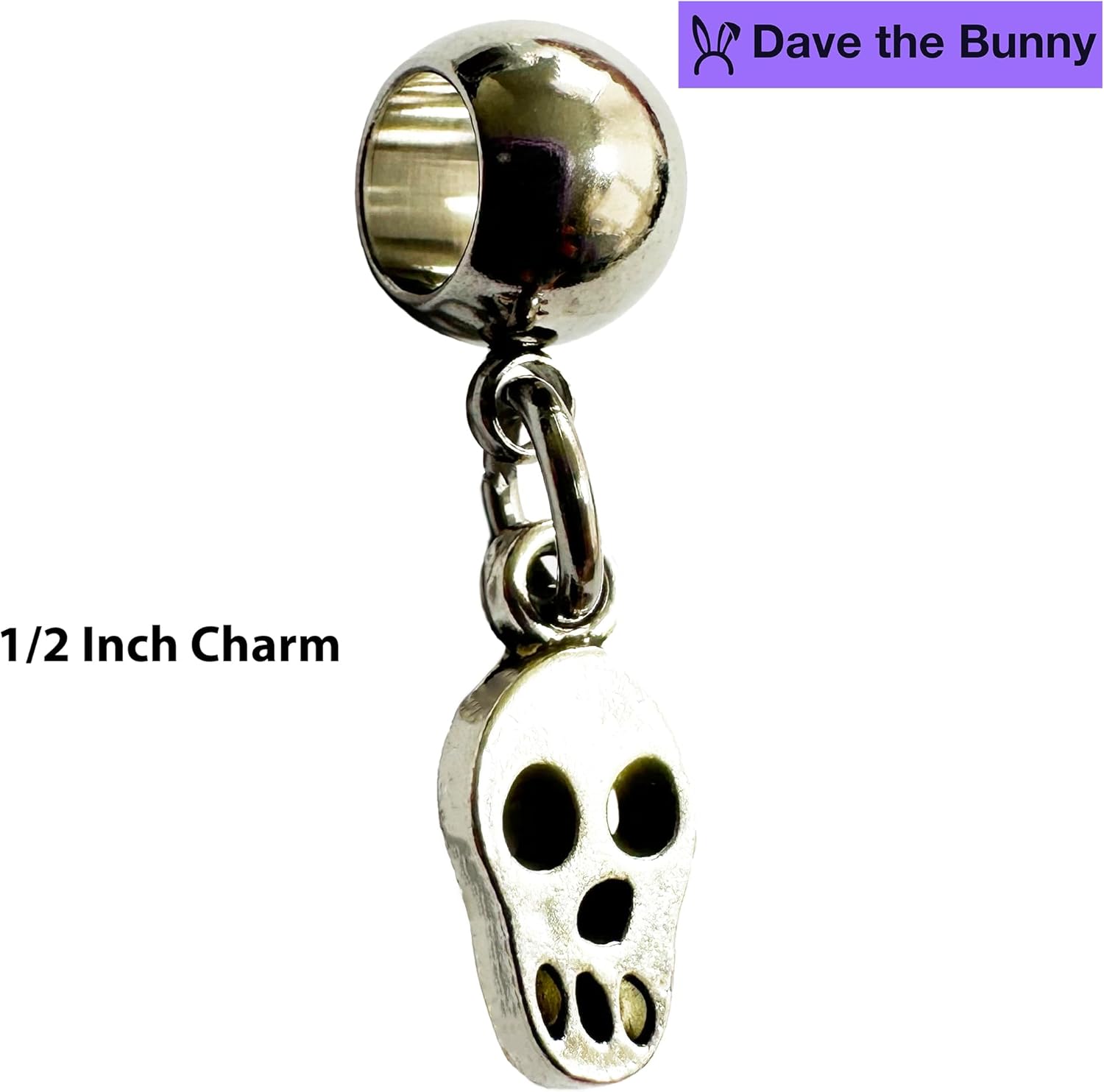 Dave The Bunny Skull Charm Jewelry Skull Necklace Men and Women will Love and Goth Jewelry