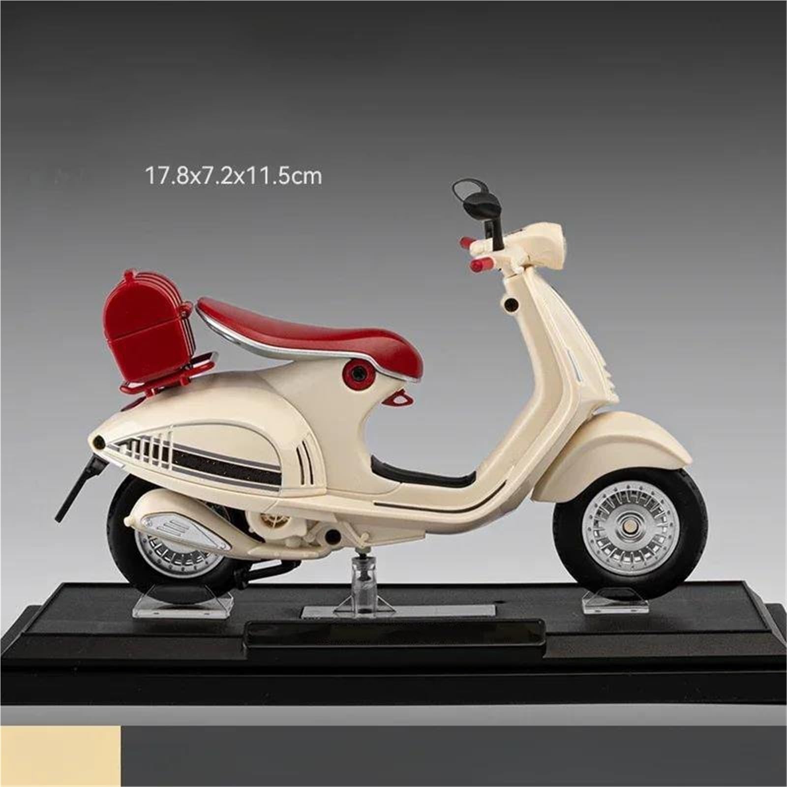 Modello di Giocattolo Modellino di Moto Pressofuso in Lega Scala 1/12, Collezione Hobby, Giocattolo Sonoro E Luminoso, Regalo per Fuoristrada per Vespa 946(Beige)