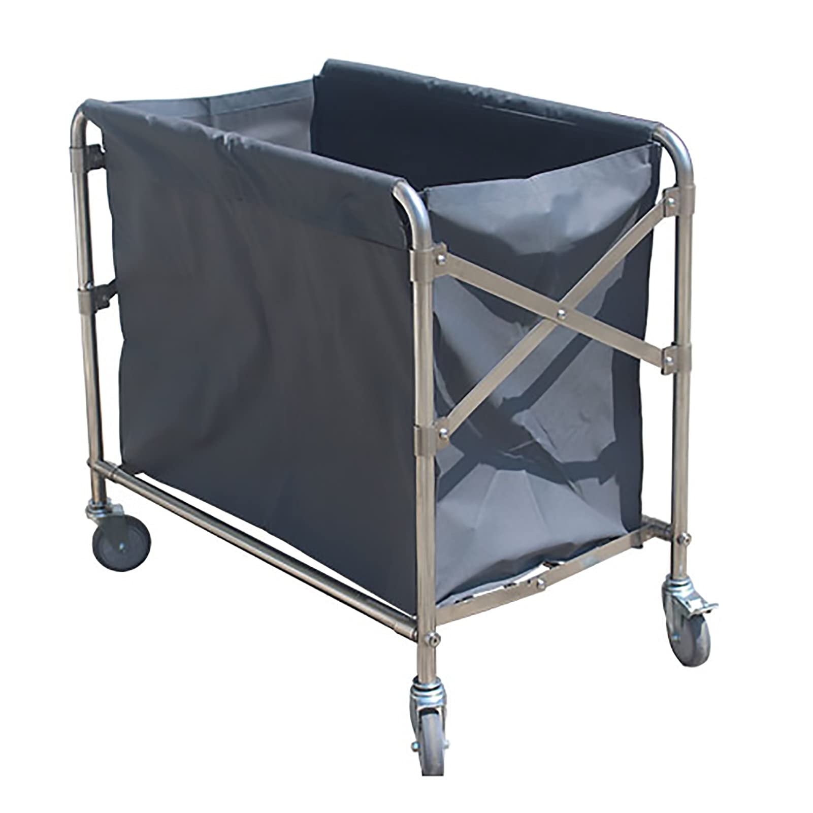 DFEDHF Foldable Rolling Cart, Laundry Sorter Hamper Trolley with 4-inch Mute Wheel, Hospital Hotel Clothes Storage