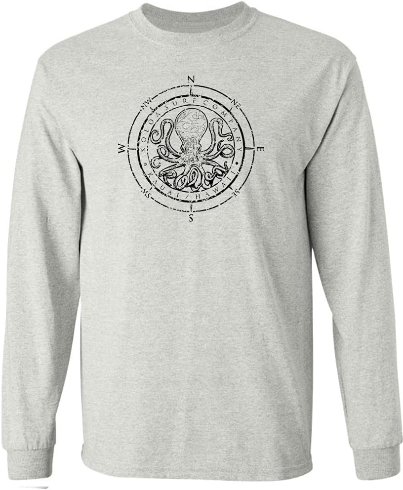 Joe's USA Koloa Octopus Logo Heavy Cotton Long Sleeve T-Shirts
