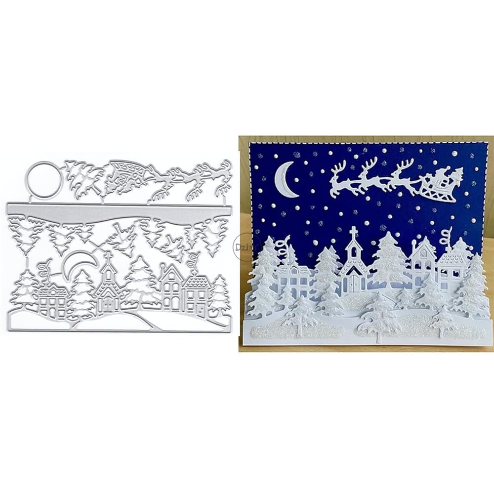 Gemini_mall Fustelle per realizzare biglietti, albero di Natale, fai da te, album di ritagli, biglietti, album fotografici, decorazioni artigianali, goffratura, stencil, punzonatura, idea regalo