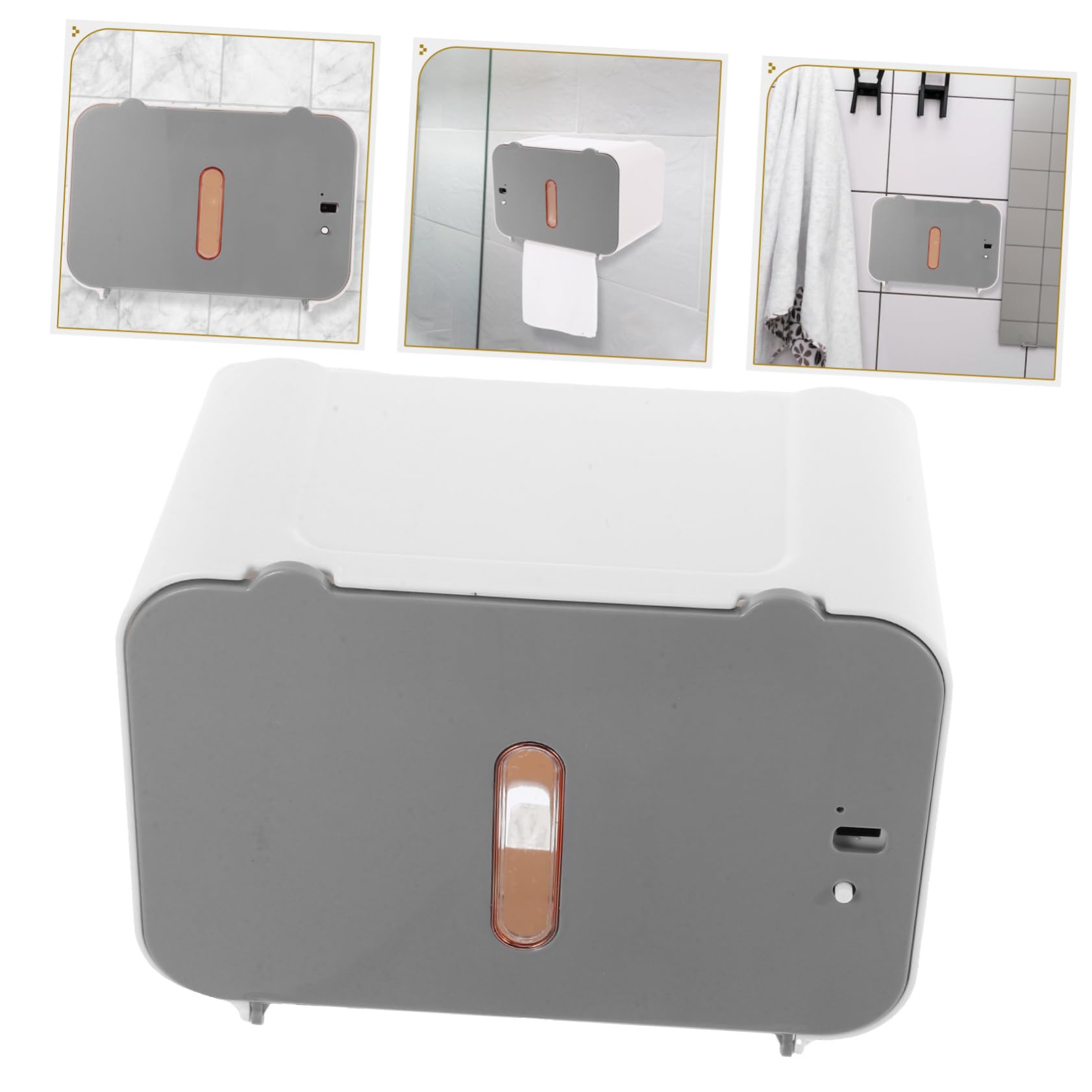 Gadpiparty Distributore Automatico di Asciugamani di Carta senza Contatto, Montaggio a Parete senza Forare, per Cucina e Bagno, in Abs e Metallo