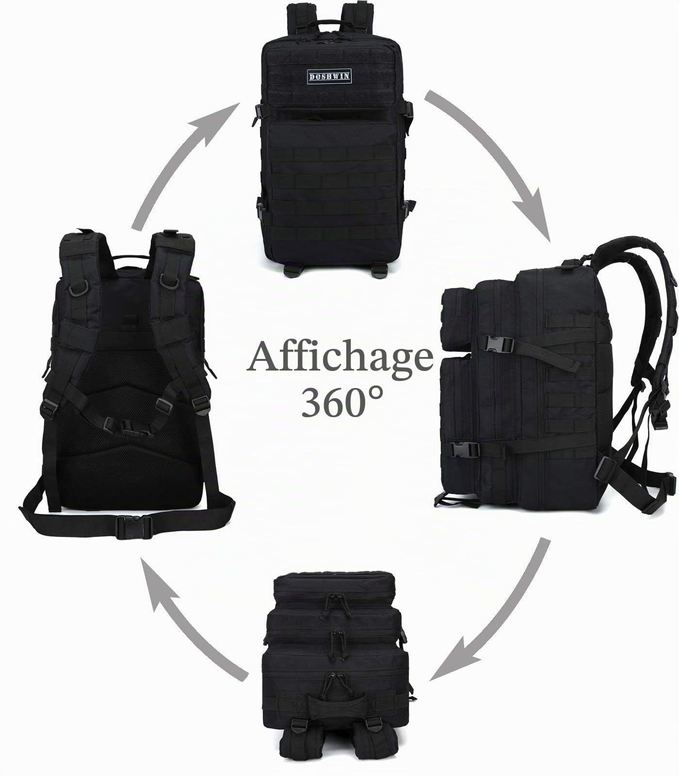 40L Sac à Dos Militaire Tactique Armee Molle de Randonnée Voyage Trekking