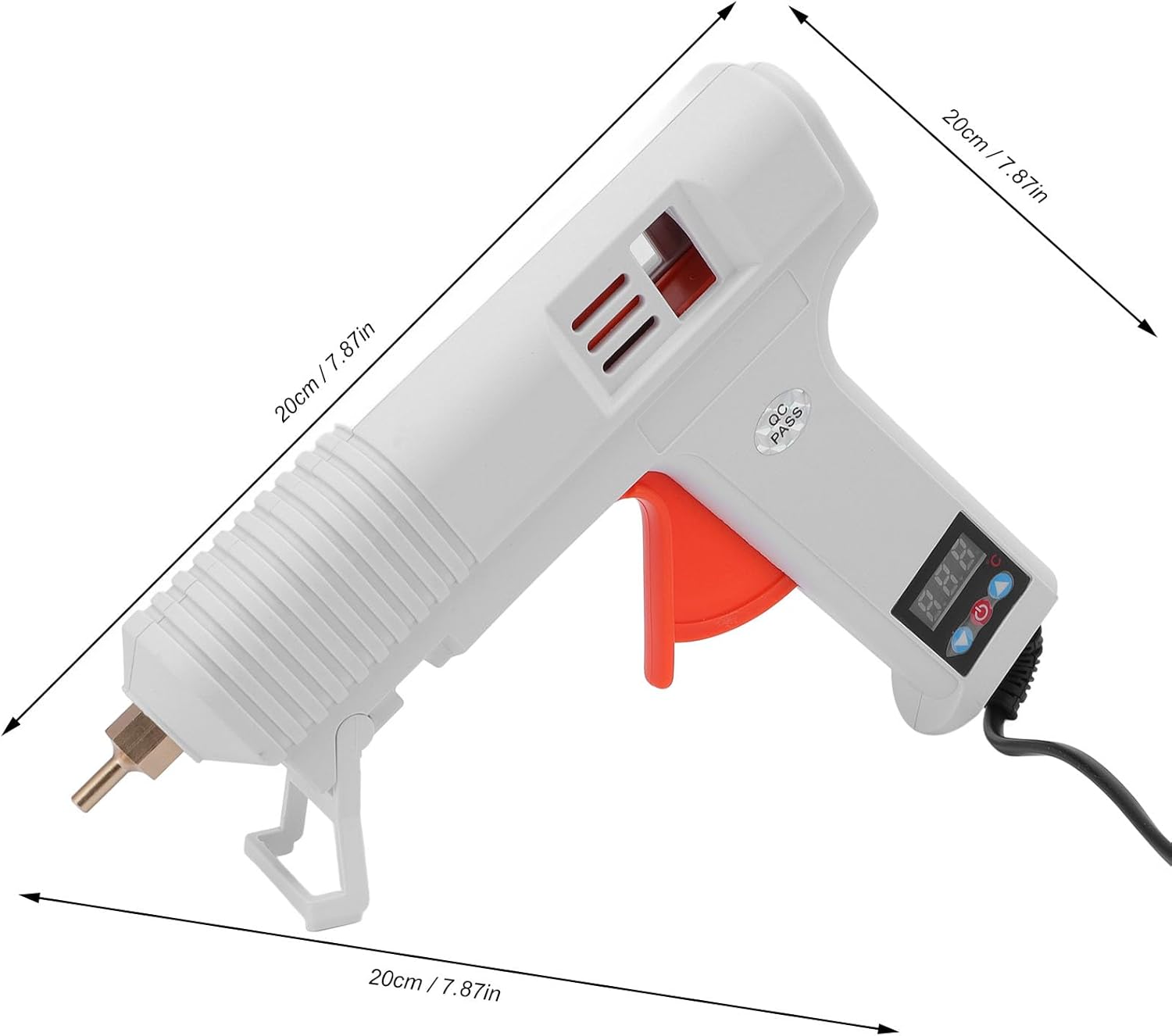 Hilitand 120W Hot Melt Glue with Digital Display Adjustable Temperature Quick Heating Ergonomic Handle for DIY Crafts Repair Home Use
