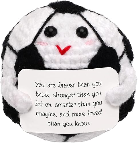Positive Crochet Soccer Ball - Soccer Gifts For Husband