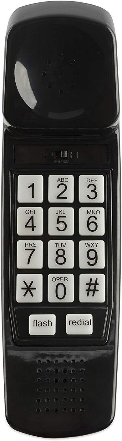 Corded Phone - Phones for Seniors - Phone for Hearing impaired - Black - Retro Novelty Telephone - an Improved Version of The 1965 Cord Phones for Home - Analog Phone - Big Button - iSoHo Phones : Old Style Phones : Office Products