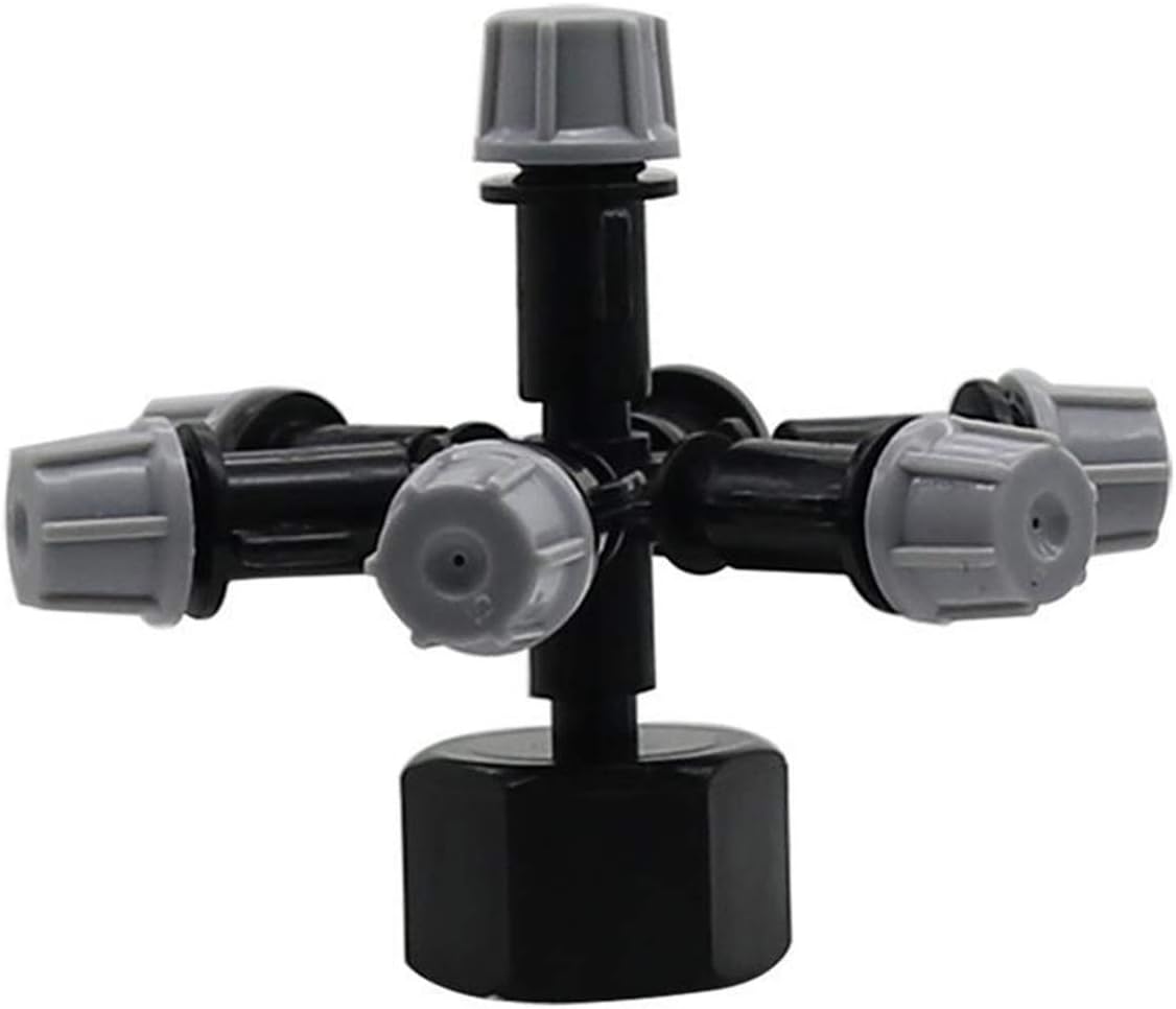 Irrigation Dripper 360 Degree Atomization Multi-Way Grey Nozzle Misting Fog Sprinklers Garden Irrigation Agriculture Watering Cooling Sprayer 20set (Color : 7 Way)