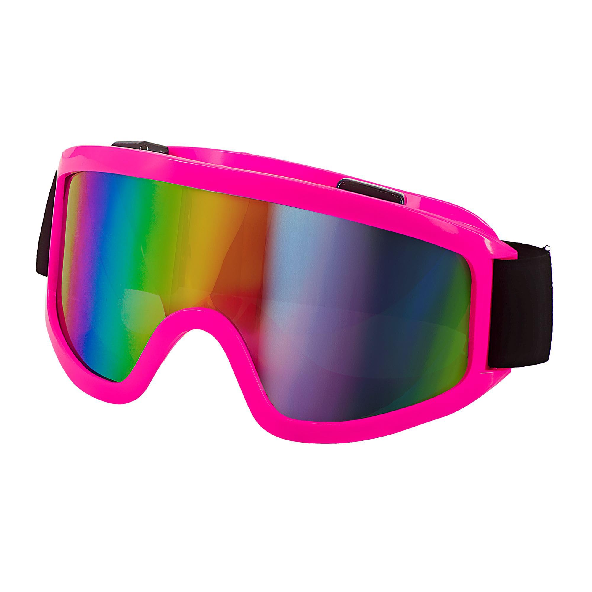 W WIDMANN MILANO Party Fashion - Ski Goggles Snowboard Goggles Pink Accessory for 80s Fancy Dress Costumes