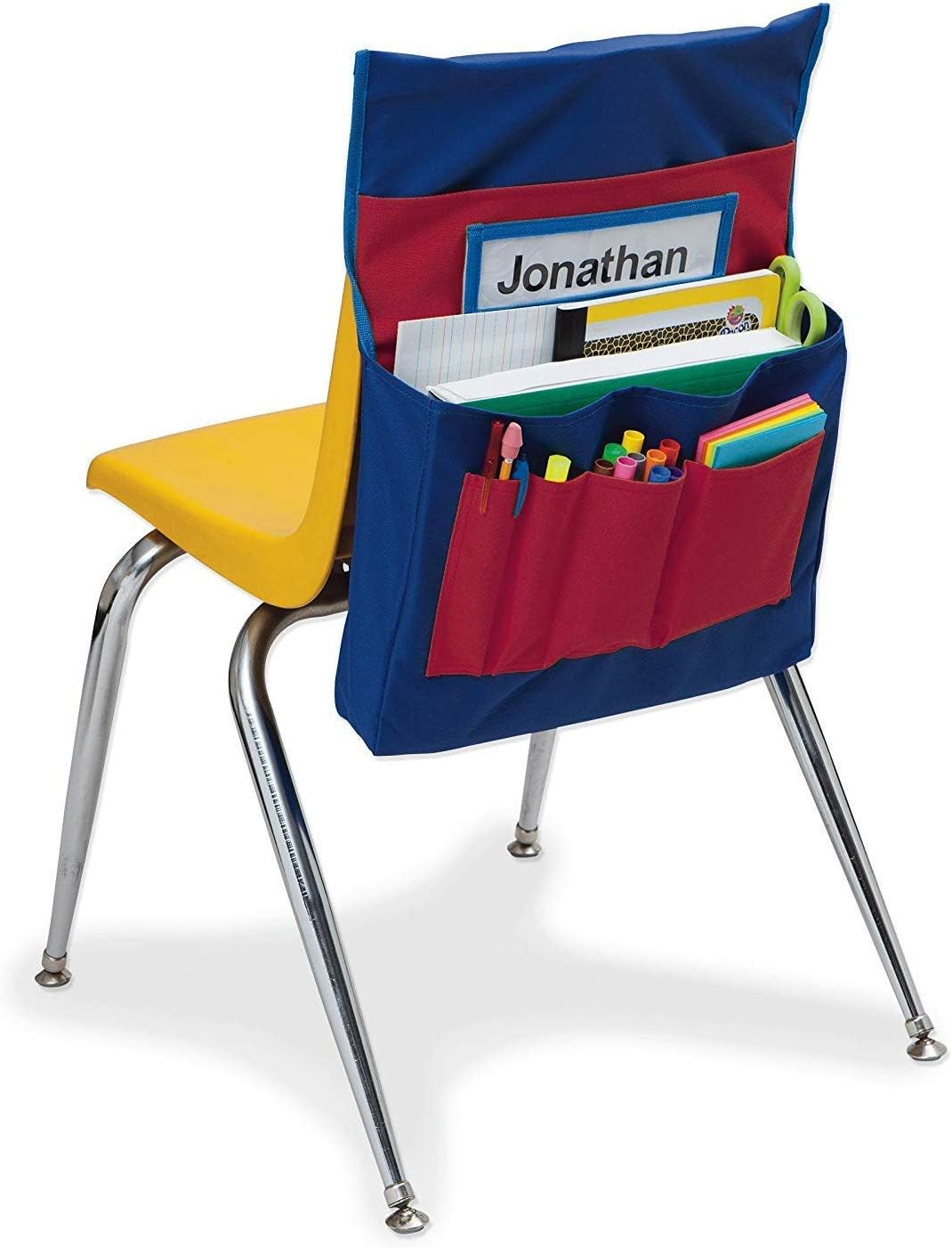 Chairback Buddy Pocket Chart Seat Sacks Chair Pockets Organizer Storage Classroom Seat Storage Kids School Nursery Chair Caddy Bag Oversized Name-Tag Card Toddler Child Daycare Seatback Stuff Storage